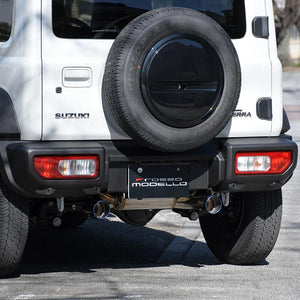 ROSSO MODELLO DUSSEL GT-TTI DUAL SIDE EXIT TITANIUM TAIL SILVER EXHAUST MUFFLER FOR SUZUKI JIMNY JB64W AT MT R06A TURBO DUWT-T739-SILVER