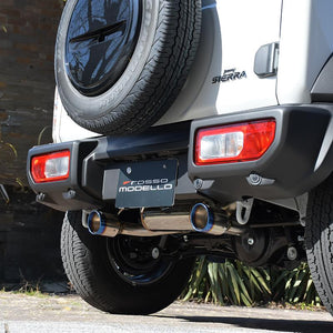 ROSSO MODELLO DUSSEL GT-TTI DUAL SIDE EXIT TITANIUM TAIL SILVER EXHAUST MUFFLER FOR SUZUKI JIMNY SIERRA JB74W AT MT K15B DUWT-T739-SILVER