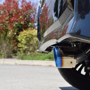 ROSSO MODELLO MARVELOUS T1 SINGLE TITANIUM TAIL BLUE MUFFLER CUTTER FOR DAIHATSU TANTO CUSTOM LA650S KOUKI KF TURBO MFC-DA003-BLUE