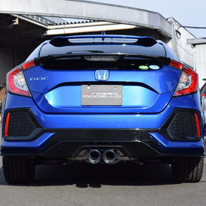 ROSSO MODELLO MARVELOUS T1 SINGLE TITANIUM TAIL SILVER MUFFLER CUTTER FOR HONDA CIVIC FK7 AT MT MFC-HO002-SILVER