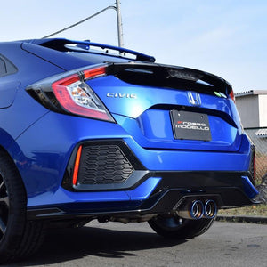 ROSSO MODELLO MARVELOUS T1 SINGLE TITANIUM TAIL SILVER MUFFLER CUTTER FOR HONDA CIVIC FK7 AT MT MFC-HO002-SILVER
