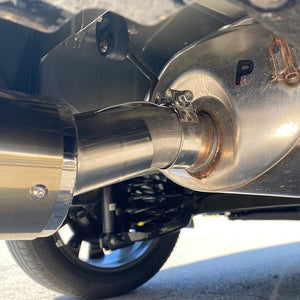 ROSSO MODELLO MARVELOUS T1 SINGLE TITANIUM TAIL SILVER MUFFLER CUTTER FOR HONDA VEZEL E:HEV RV5 LEC-H5 HYBRID MFC-HO006-SILVER