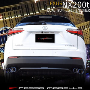 ROSSO MODELLO MARVELOUS T4 QUAD TITANIUM TAIL BLACK MUFFLER CUTTER FOR LEXUS NX200T AGZ10 AGZ15 ZENKI MFC-LX200T-BLACK