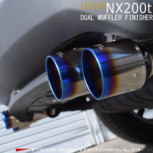 ROSSO MODELLO MARVELOUS T4 QUAD TITANIUM TAIL SILVER MUFFLER CUTTER FOR LEXUS NX200T AGZ10 AGZ15 ZENKI MFC-LX200T-SILVER