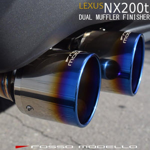 ROSSO MODELLO MARVELOUS T4 QUAD TITANIUM TAIL BLACK MUFFLER CUTTER FOR LEXUS NX200T AGZ10 AGZ15 ZENKI MFC-LX200T-BLACK