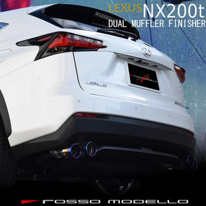 ROSSO MODELLO MARVELOUS T4 QUAD TITANIUM TAIL BLACK MUFFLER CUTTER FOR LEXUS NX200T AGZ10 AGZ15 ZENKI MFC-LX200T-BLACK