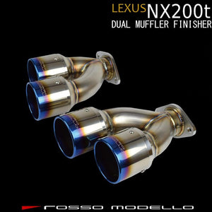 ROSSO MODELLO MARVELOUS T4 QUAD TITANIUM TAIL BLACK MUFFLER CUTTER FOR LEXUS NX200T AGZ10 AGZ15 ZENKI MFC-LX200T-BLACK