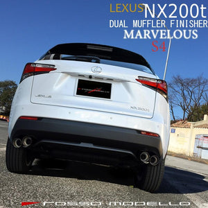 ROSSO MODELLO MARVELOUS S4 QUAD STAINLESS TAIL MUFFLER CUTTER FOR LEXUS NX200T AGZ10 AGZ15 ZENKI MFC-LX200S