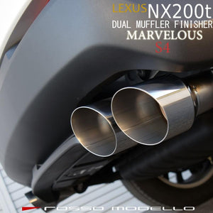 ROSSO MODELLO MARVELOUS S4 QUAD STAINLESS TAIL MUFFLER CUTTER FOR LEXUS NX200T AGZ10 AGZ15 ZENKI MFC-LX200S