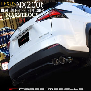 ROSSO MODELLO MARVELOUS S4 QUAD STAINLESS TAIL MUFFLER CUTTER FOR LEXUS NX200T AGZ10 AGZ15 ZENKI MFC-LX200S