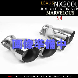 ROSSO MODELLO MARVELOUS S4 QUAD STAINLESS TAIL MUFFLER CUTTER FOR LEXUS NX200T AGZ10 AGZ15 ZENKI MFC-LX200S