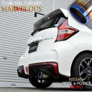 ROSSO MODELLO MARVELOUS T1 SINGLE TITANIUM TAIL BLACK MUFFLER CUTTER FOR NISSAN NOTE E-POWER HE12 1.2L MFC-NI003-BLACK