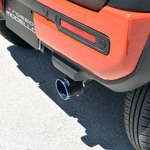 ROSSO MODELLO MARVELOUS T1 SINGLE TITANIUM TAIL BLACK MUFFLER CUTTER FOR SUZUKI HUSTLER MR52S R06A-WA05A MFC-SZ003-BLACK