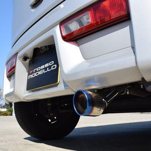 ROSSO MODELLO MARVELOUS T1 SINGLE TITANIUM TAIL BLUE MUFFLER CUTTER FOR SUZUKI ALTO HA36S R06A MFC-SZ008-BLUE