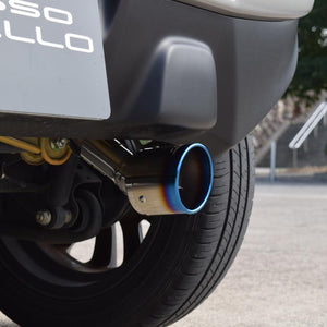 ROSSO MODELLO MARVELOUS T1 SINGLE TITANIUM TAIL BLUE MUFFLER CUTTER FOR SUZUKI HUSTLER MR31S MR41S NA TURBO MFC-SZ010-BLUE