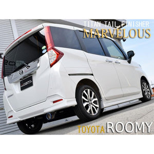 ROSSO MODELLO MARVELOUS T1 SINGLE TITANIUM TAIL SILVER MUFFLER CUTTER FOR TOYOTA ROOMY TANK M900A TURBO NA MFC-TO005-SILVER