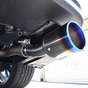 ROSSO MODELLO MARVELOUS T1 SINGLE TITANIUM TAIL BLUE MUFFLER CUTTER FOR TOYOTA PRIUS PHV ZVW52 MFC-TO008-BLUE