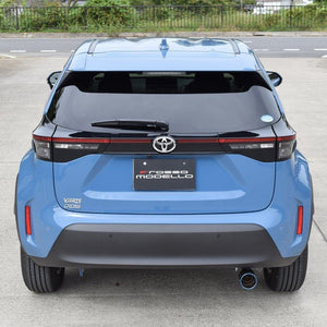 ROSSO MODELLO MARVELOUS T1 SINGLE TITANIUM TAIL BLUE MUFFLER CUTTER FOR TOYOTA YARIS CROSS 2WD MXP10 / HYBRID MFC-TO022-BLUE