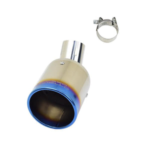 ROSSO MODELLO MARVELOUS T1 SINGLE TITANIUM TAIL BLUE MUFFLER CUTTER FOR DAIHATSU ROCKY 2WD A202S KOUKI WA-VEX MFC-TO027-BLUE