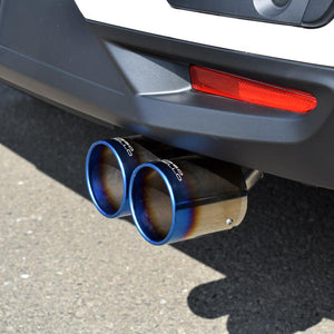 ROSSO MODELLO MARVELOUS T2 DUAL TITANIUM TAIL SILVER MUFFLER CUTTER FOR TOYOTA RAIZE 2WD A202A KOUKI WA-VEX MFC-TO027W-SILVER