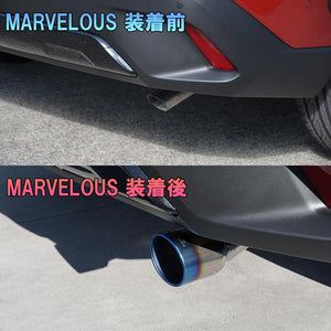 ROSSO MODELLO MARVELOUS T1 SINGLE TITANIUM TAIL SILVER MUFFLER CUTTER FOR TOYOTA COROLLA CROSS GR MXGH15 MFC-TO030-SILVER