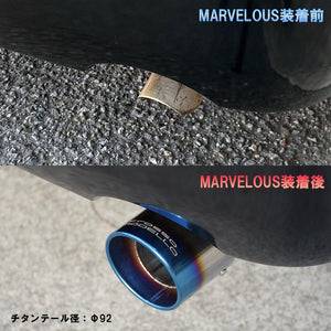 ROSSO MODELLO MARVELOUS T1 SINGLE TITANIUM TAIL SILVER MUFFLER CUTTER FOR TOYOTA HIACE TRH200V 2.0L MFC-TO032-SILVER