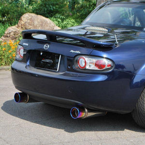 ROSSO MODELLO TI-C TITANIUM TAIL BLUE EXHAUST MUFFLER FOR MAZDA ROADSTER NCEC KOUKI TIC-603-BLUE