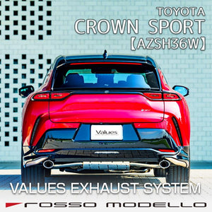 ROSSO MODELLO VALUES TYPE S FULL TIG WELDED DUAL OVAL TAIL EXHAUST MUFFLER FOR TOYOTA CROWN SPORT G Z AZSH36W VLS-S165