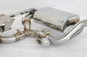KREISSIEG FIRST CAT-BACK F1 SOUND VALVETRONIC EXHAUST SYSTEM TITANIUM FLOATING CURL TAIL SANDBLASTED KSG LOGO MARK 6SP LATE MODEL FOR PORSCHE 987 CAYMAN KOUKI  P987CL-08-TITANIUM-6SP