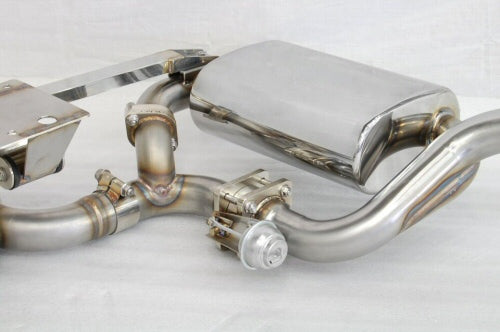 KREISSIEG FIRST CAT-BACK F1 SOUND VALVETRONIC EXHAUST SYSTEM STAINLESS STEEL FLOATING CURL TAIL SANDBLASTED KSG LOGO MARK 6SP LATE MODEL FOR PORSCHE 987 BOXSTER KOUKI  P987BL-01-STAINLESS-6SP