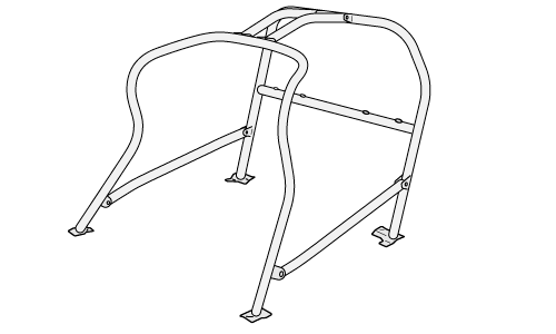 OKUYAMA ROLL CAGE STEEL DASHBOARD ESCAPE 7P For HONDA S660 JW5 755-246-2