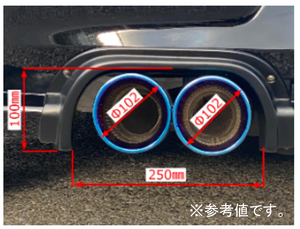 GREDDY MUFFLER GARNISH 4-OUTLET 4 TIP FOR NISSAN FAIRLADY Z RZ34 VR30DDTT 11020011