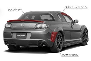AUTOEXE REAR SPOILER FRP UNPAINTED FOR MAZDA RX-8 SE3P WITHOUT GENUINE REAR SPOILER MSE2600