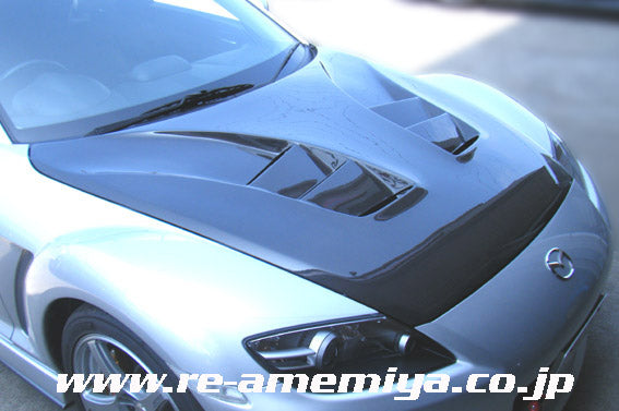 RE-AMEMIYA AD-HOOD D1 BONNET CARBON FOR MAZDA RX-8 D0-088030-048