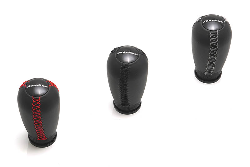 AUTOEXE SHIFT KNOB STICK SHAPE RED STITCH FOR MAZDA CX-3 DK SERIES MT VEHICLES NDA4V9050