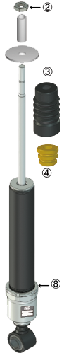 RS-R ADJUSTABLE SUSPENSION SYSTEM REPLACEMENT REAR ADJUSTER LOWER SEAT WITH CAP BOLTS FOR  RS-R-00011