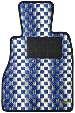 KARO SISAL BLUE WHITE FLOOR MATS FOR VOLKSWAGEN Polo 6RC SISAL-3311-BLUE-WHITE