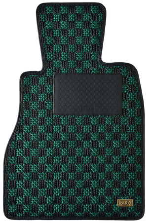 KARO SISAL GREEN BLACK LUGGAGE MATS FOR SUZUKI WAGON R MH23S SISAL-2488-GREEN-BLACK