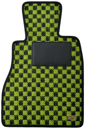 KARO SISAL LIME BLACK FLOOR MATS FOR TOYOTA ARISTO JZS147 1991.10-1997.07 SISAL-458-LIME-BLACK