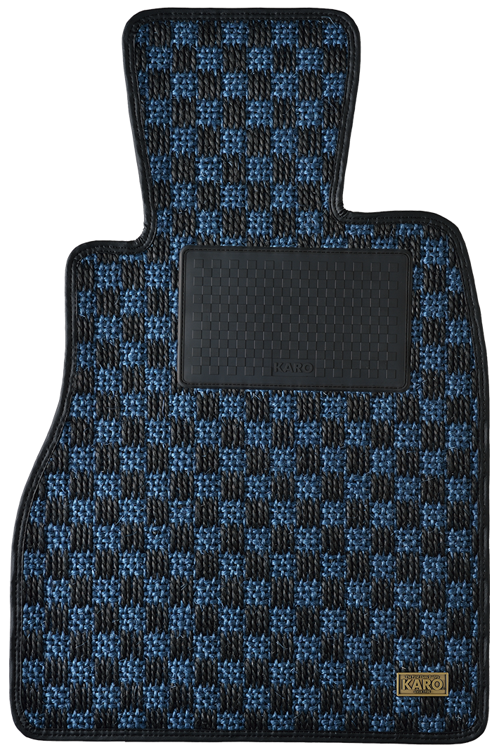 KARO SISAL NAVY BLACK FLOOR MATS FOR TOYOTA ARISTO JZS147 1991.10-1997.07 SISAL-458-NAVY-BLACK