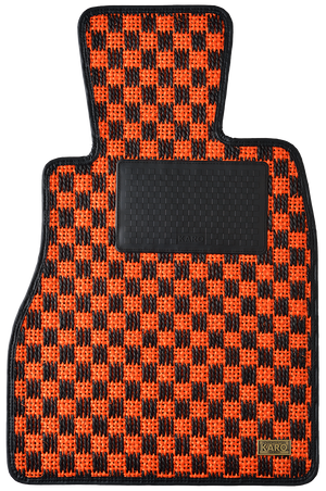 KARO SISAL ORANGE BLACK FLOOR MATTS FOR MERCEDES BENZ M-CLASS W166 SISAL-3228-ORANGE-BLACK