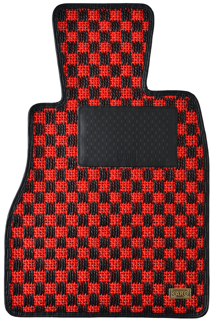 KARO GRAN SISAL RED BLACK FLOOR MATS FOR VOLVO V50 MB52#4・4204S GRAN-SISAL-2602-RED-BLACK