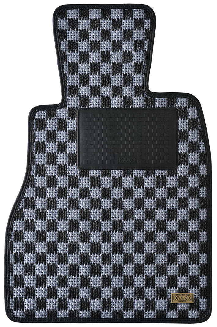KARO GRAN SISAL SILVER BLACK LUGGAGE MATS FOR Mitsubishi Mirage Dingo CQ2A GRAN-SISAL-1198-SILVER-BLACK