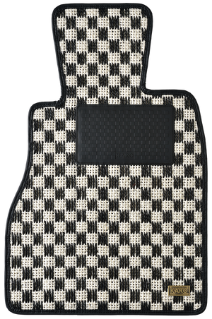 KARO SISAL WHITE BLACK FLOOR MATTS FOR TOYOTA CROWN GS MS JZS13# SISAL-325-WHITE-BLACK