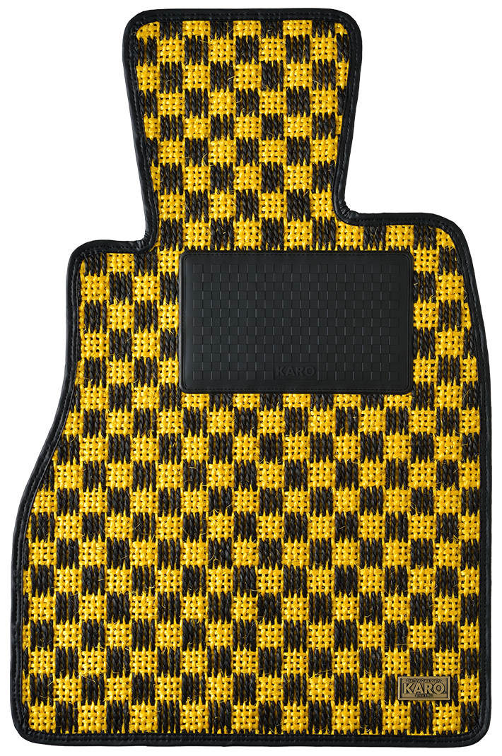 KARO SISAL YELLOW BLACK FLOOR MATS FOR TOYOTA ARISTO JZS147 1991.10-1997.07 SISAL-458-YELLOW-BLACK