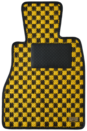 KARO SISAL YELLOW BLACK FLOOR MATS FOR TOYOTA ARISTO JZS147 1991.10-1997.07 SISAL-458-YELLOW-BLACK