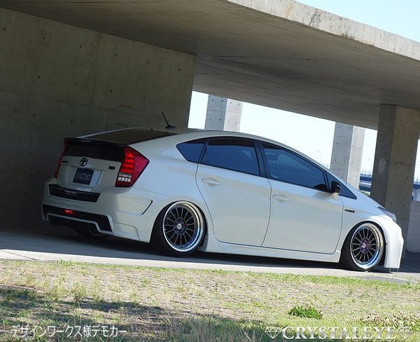 CRYSTAL EYE FIBER FULL LED TAIL V5 FLOWING TURN SIGNAL SEQUENTIAL TYPE CLEAR FOR TOYOTA PRIUS 30  S195-CL