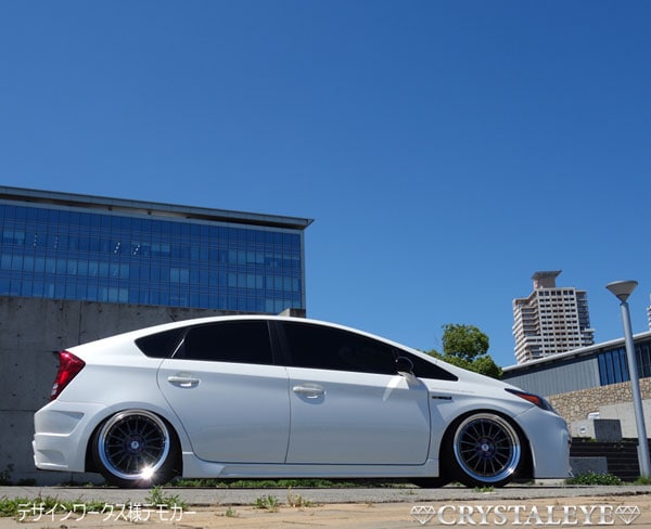 CRYSTAL EYE FIBER FULL LED TAIL V5 FLOWING TURN SIGNAL SEQUENTIAL TYPE RED CLEAR FOR TOYOTA PRIUS 30  S195-RC