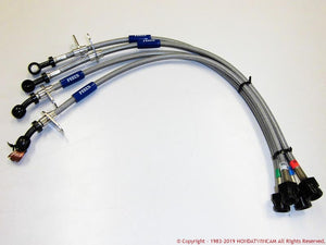 FEEL'S HONDA TWINCAM STAINLESS MESH BRAKE LINE FOR HONDA FIT GE FEELS-00585