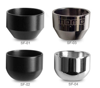 MOMO ANATOMIC LEATHER LONG SHIFT KNOB STANDARD FINISHER DARK CHROME TAPER SK66-SF-03